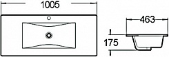 SantiLine Раковина 100.5 SL-2102 (100) белая – фотография-2